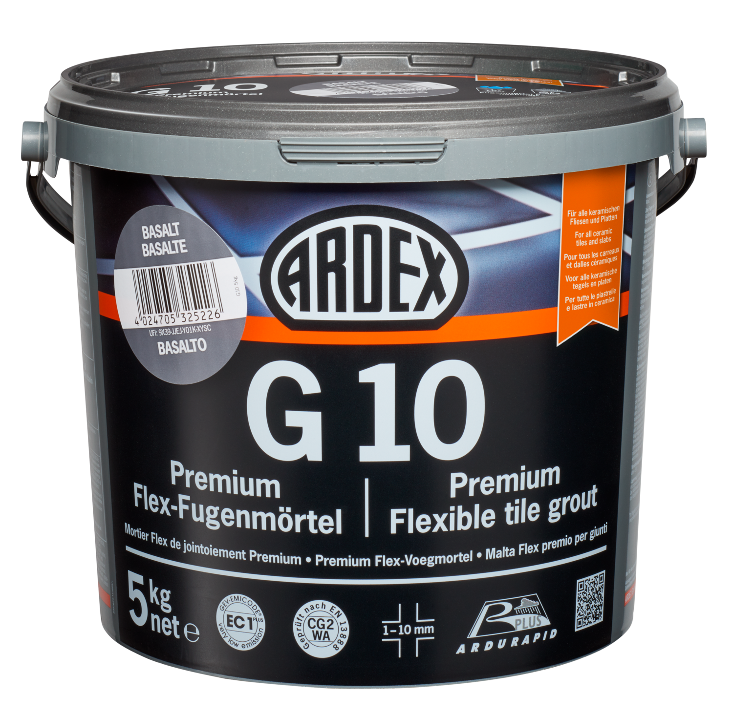 Ardex G10 PREMIUM 5 Kg Eimer Flex-Fugenmörtel grau 