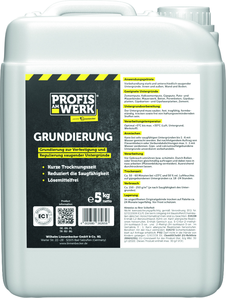 Profis am Werk 362605 Grundierung 5 kg Kanister 